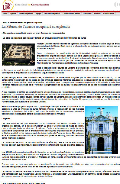 Restauración de la Puerta de Palos de la antigua fábrica de tabacos (Universidad de Sevilla) - Alquiansa