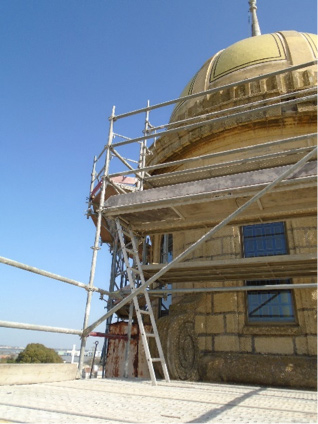 Rehabilitación de la cúpula del panteón de los Marinos Ilustres en San Fernando (Cádiz) - Alquiansa