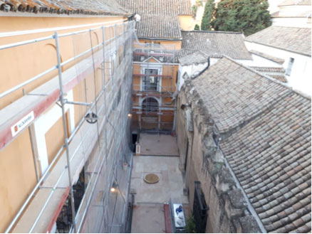 Restauración del cenador del león y rehabilitación de fachadas en múltiples emplazamientos del Alcázar de Sevilla - Alquiansa