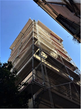 Restauración de la torre de San Bartolomé en el barrio de Santa Cruz de Sevilla - Alquiansa