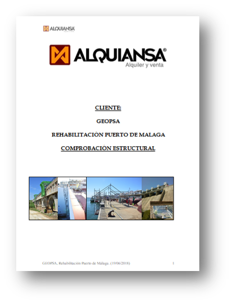 I+D+I Torres móviles especiales para la reparación de dos muelles en el puerto de Málaga - Alquiansa