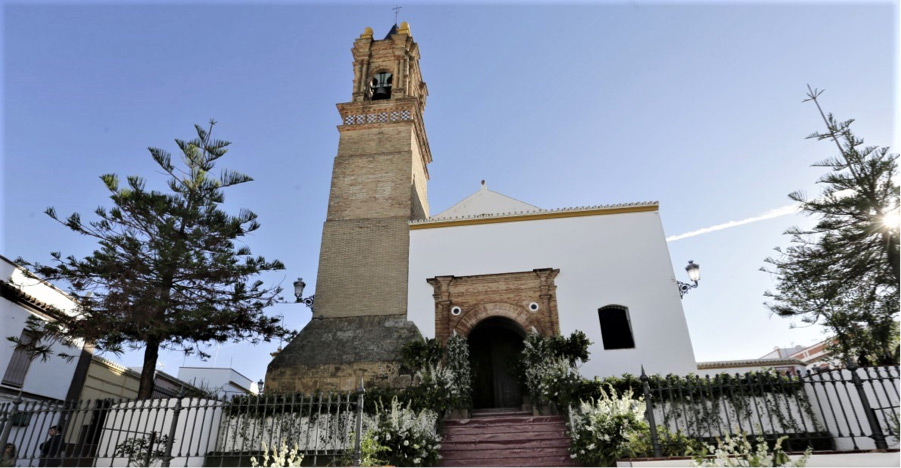 Andamio para la rehabilitación del Chapitel de la Iglesia Parroquial de Mairena del Alcor - Alquiansa