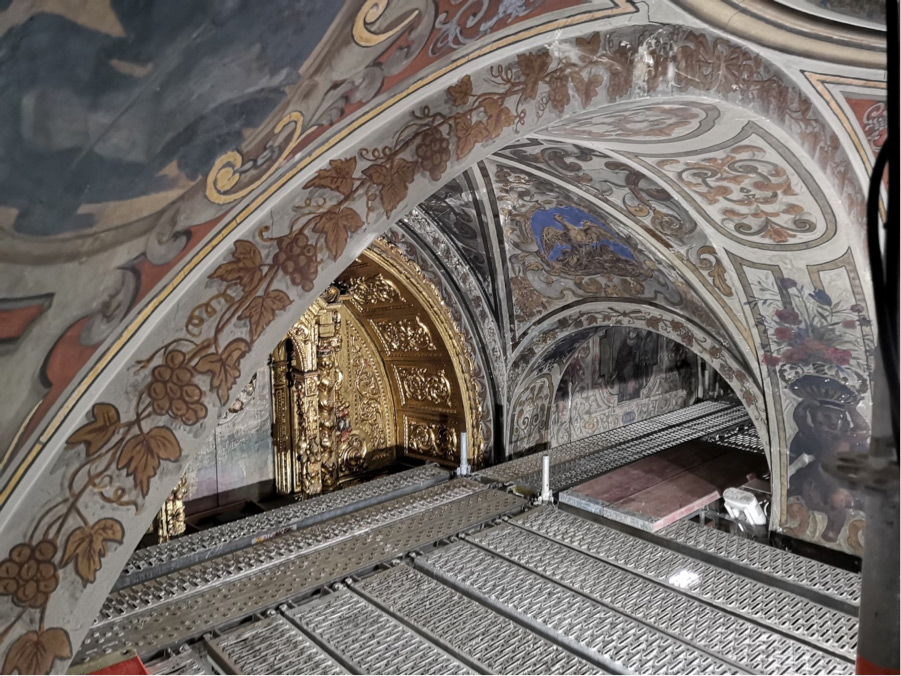 Restauración de las pinturas murales de la Capilla Sacramental de San Lorenzo - Alquiansa