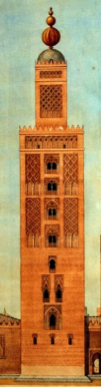 Montaje de andamios para la restauración de la cara este de la Giralda - Alquiansa