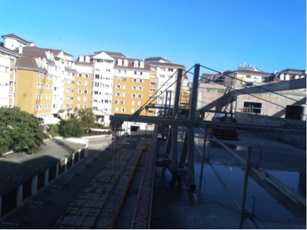 Suministro líneas de vida para los andamios colgantes motorizados suministrados en una obra de Gibraltar - Alquiansa
