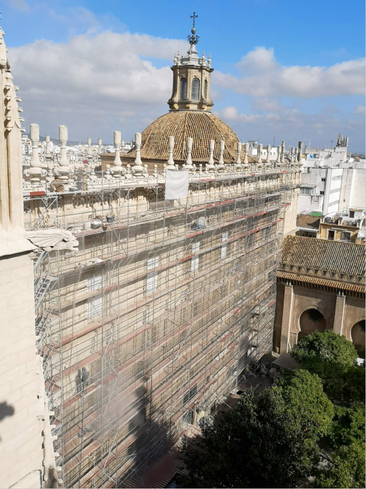 Restauración de la fachada del Sagrario de la Catedral de Sevilla - Alquiansa