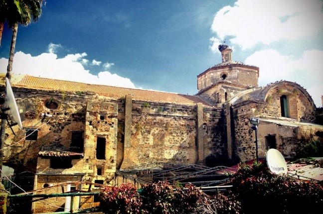 Reconstrucción de la bóbeda de la Iglesia de Santa Catalina de Trigueros - Alquiansa