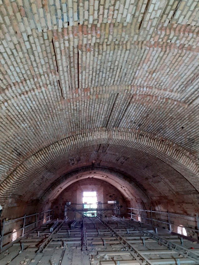 Reconstrucción de la bóbeda de la Iglesia de Santa Catalina de Trigueros - Alquiansa