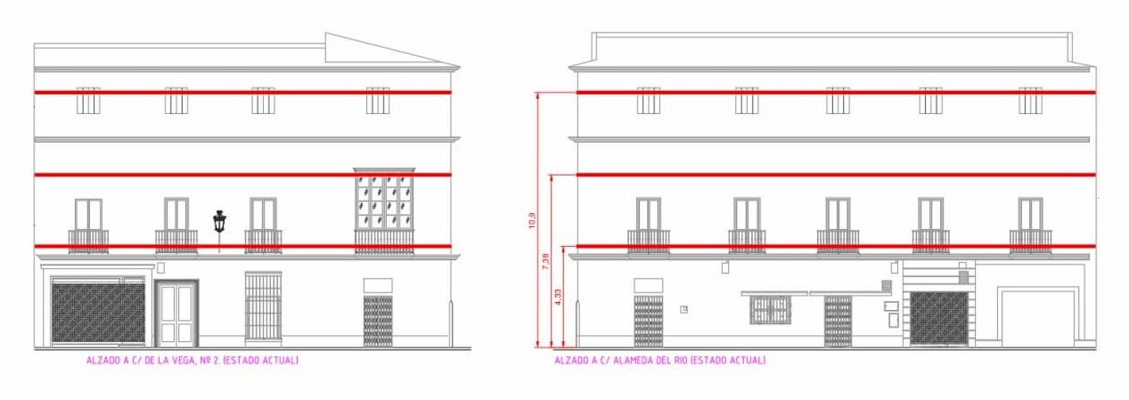 Estabilizador de la fachada para un edificio de Chiclana de la Frontera (Cádiz) - Alquiansa