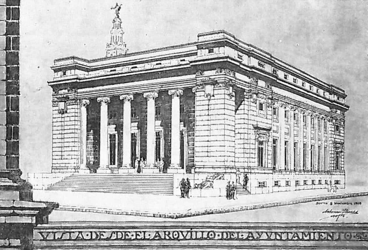 Restauración de las fachadas del edificio del Banco de España en Sevilla - Alquiansa