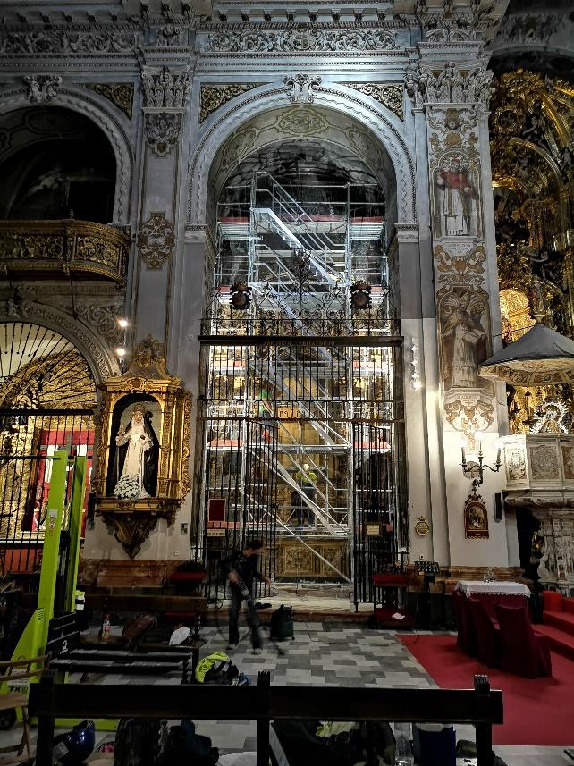 Restauración retablo de Ntra. Sra. del amparo, iglesia de la Magdalena de Sevilla - Alquiansa
