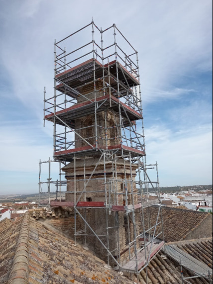 Restauración torre Iglesia del Espíritu Santo La Rambla - Córdoba - Alquiansa