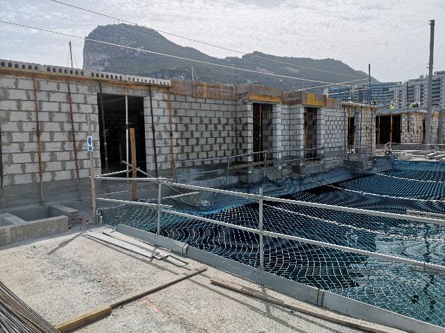 Gibraltar Andamios para la construcción del Centro Residencial Ocean Village Gibraltar - Alquiansa