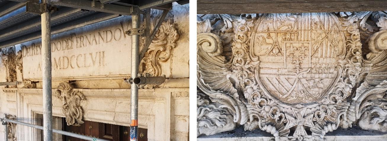 Restauración Portada de la Fama del rectorado de la Universidad de Sevilla - Alquiansa