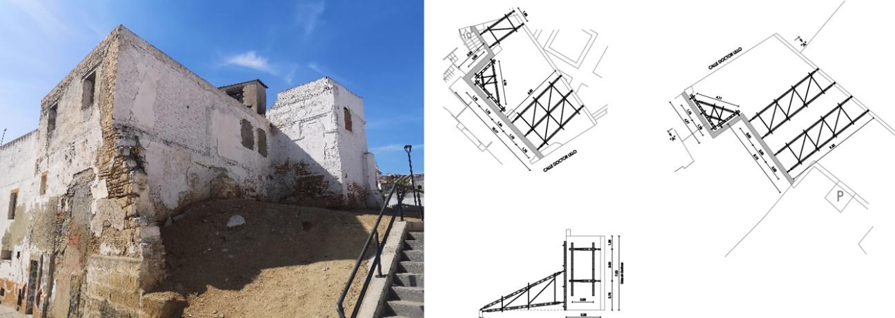 Estabilizador de fachadas para la construcción del Museo del Flamenco Jerez - Alquiansa