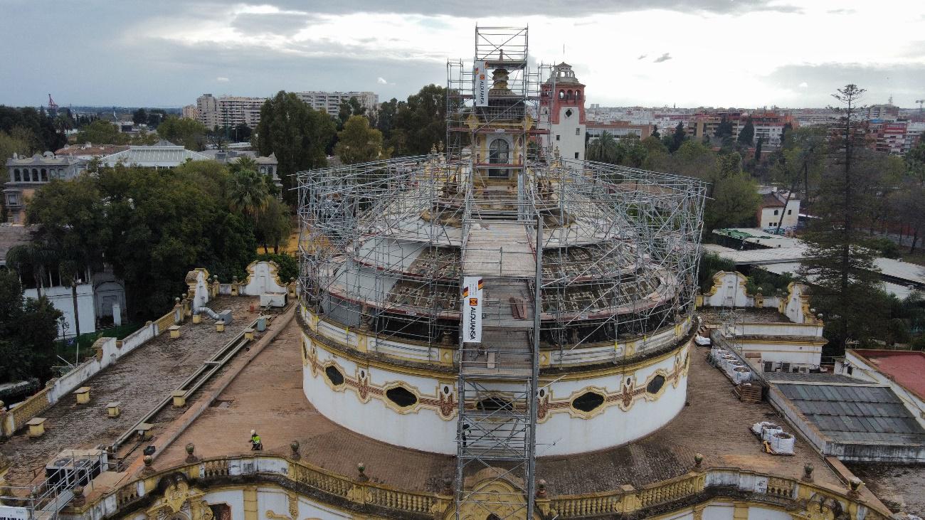 Restauración cúpula del Casino de la Exposición Iberoamericana de 1929 de Sevilla - Alquiansa