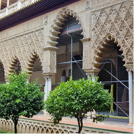 Restauración del Artesonado del Patio de Doncellas del Alcazar de Sevilla - Alquiansa