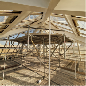 Plataformas para la rehabilitación de los lucernarios del Museo de Cádiz - Alquiansa