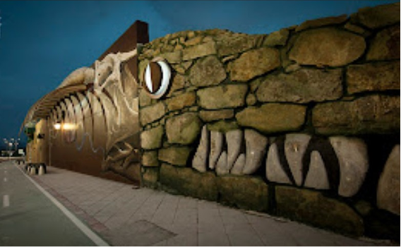 Andamios colgantes motorizados para pintar el mural mas grande del mundo - Alquiansa