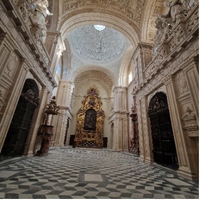 Andamio de marcos para la restauración del retablo mayor del Sagrario - Catedral de Sevilla - Alquiansa