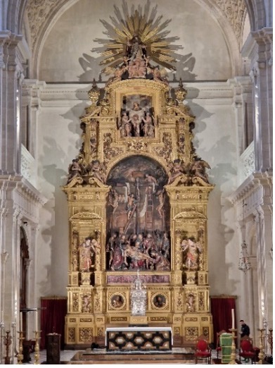 Andamio de marcos para la restauración del retablo mayor del Sagrario - Catedral de Sevilla - Alquiansa
