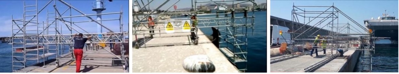 Reparación del frente de la viga cantil del muelle de contenedores del puerto de Málaga - Alquiansa