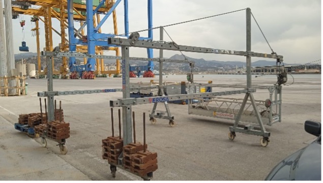 Reparación del frente de la viga cantil del muelle de contenedores del puerto de Málaga - Alquiansa